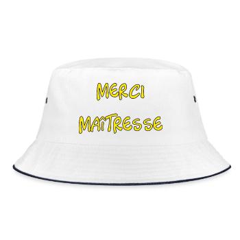 MAÎTRESSE. MERCI. MERCI MAÎTRESSE - Bob - blanc/marine - Devant