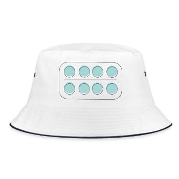 Paquet de pilules médicamenteuses - Bob - blanc/marine - Devant