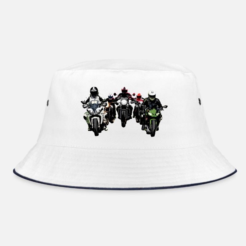Couleur du groupe de motards - Bob - blanc/marine
