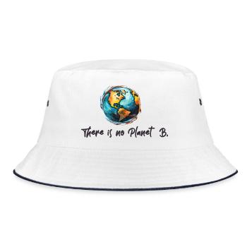 Climate protection No Planet B - Bucket Hat - white/navy - Front