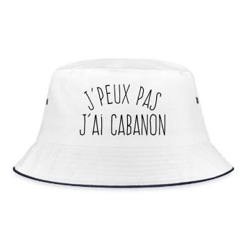 J'peux pas j'ai cabanon  - Bob - blanc/marine - Devant