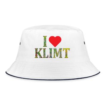 t-shirt J’aime Klimt t-shirt idée cadeau - Bob - blanc/marine - Devant