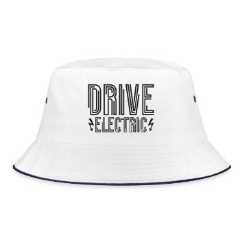 Drive Electric Type 2 Plug Supercharge Electric - Bucket Hat - white/navy - Front