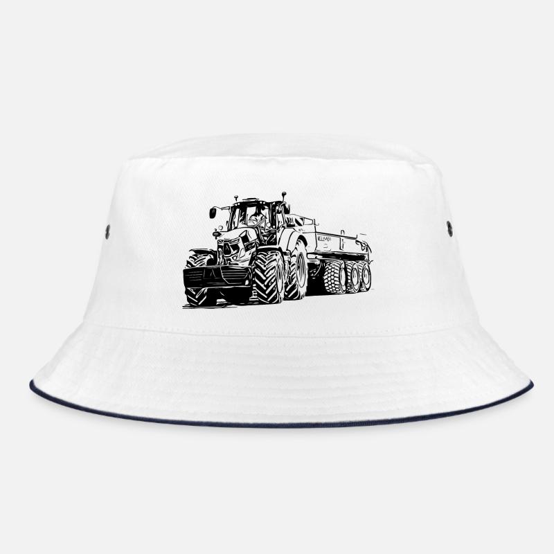 Tracteur avec remorque - Bob - blanc/marine