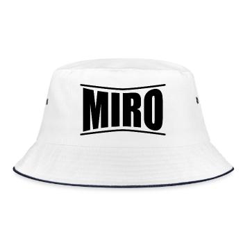 Idée cadeau t-shirt t-shirt Miro - Bob - blanc/marine - Devant