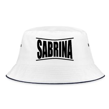 t-shirt Sabrina t-shirt idée cadeau - Bob - blanc/marine - Devant