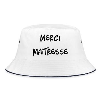 THANK YOU. MISTRESS. THANK YOU MISTRESS. MISTRESS - Bucket Hat - white/navy - Front