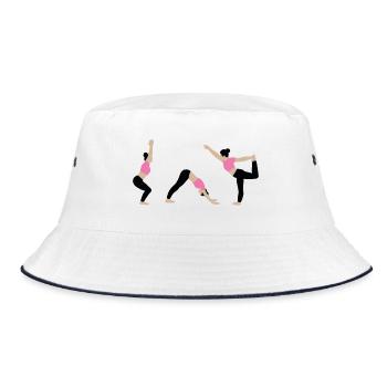 Power yoga dans la salle de sport rose - Bob - blanc/marine - Devant