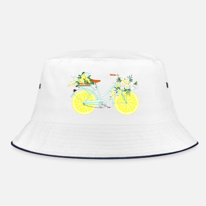 Fahrrad mit Zitronen Bucket Hat