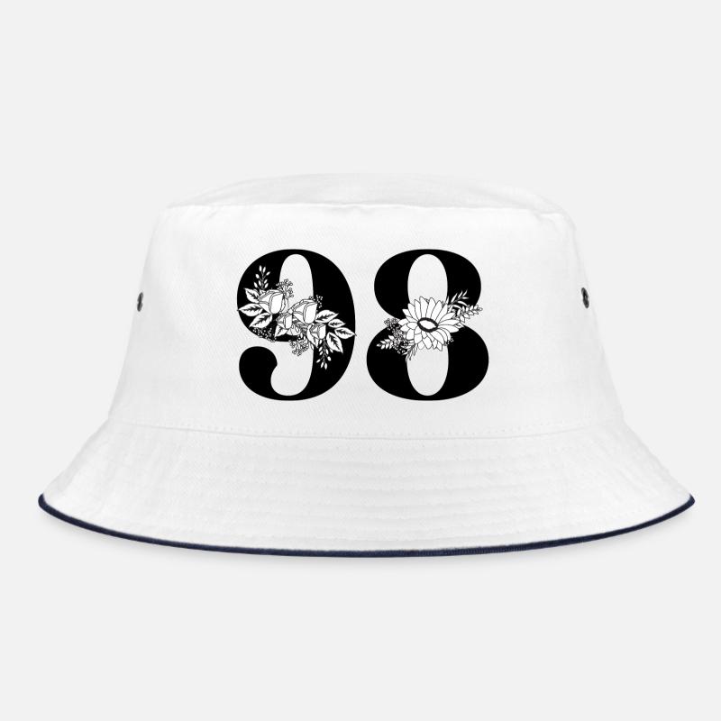 Nummer 98 Schwarze Blumen - 98. Blumengeburtstag Bucket Hat