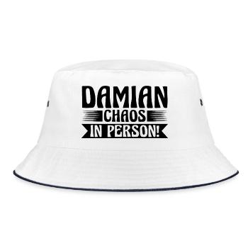 Prénom Damian - Bob - blanc/marine - Devant