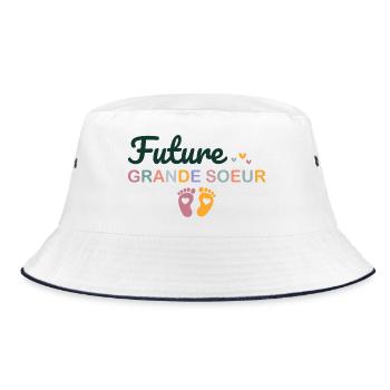 Child Child Future Big Sister - Bucket Hat - white/navy - Front