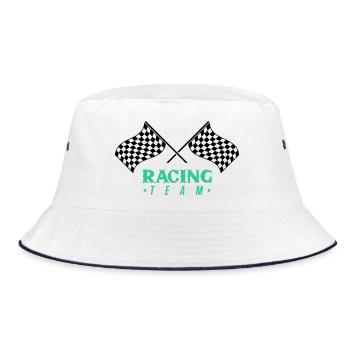 Racing Flag Team - Bucket Hat - white/navy - Front