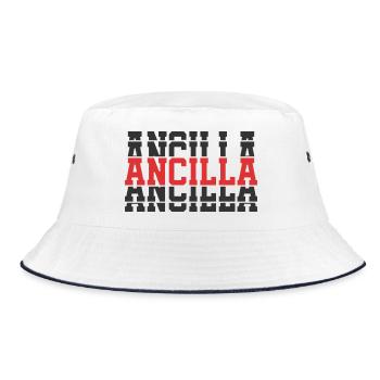 Ancilla t-shirt t-shirt stacked gift idea - Bucket Hat - white/navy - Front