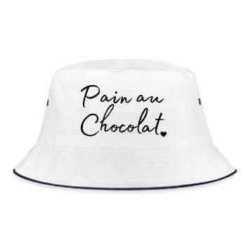 Team pain au chocolat. Humour région française - Bob - blanc/marine - Devant