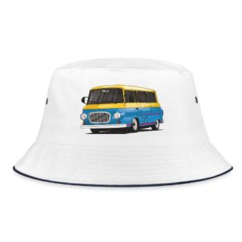 Barkas B1000 // Illustration - Bucket Hat - white/navy - Front