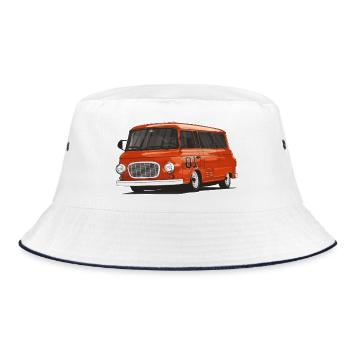 Barkas B1000 // Illustration - Bucket Hat - white/navy - Front