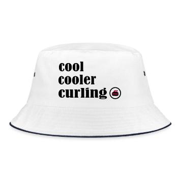 curling eisstockschießen curler curlingsaison - Bucket Hat - white/navy - Front