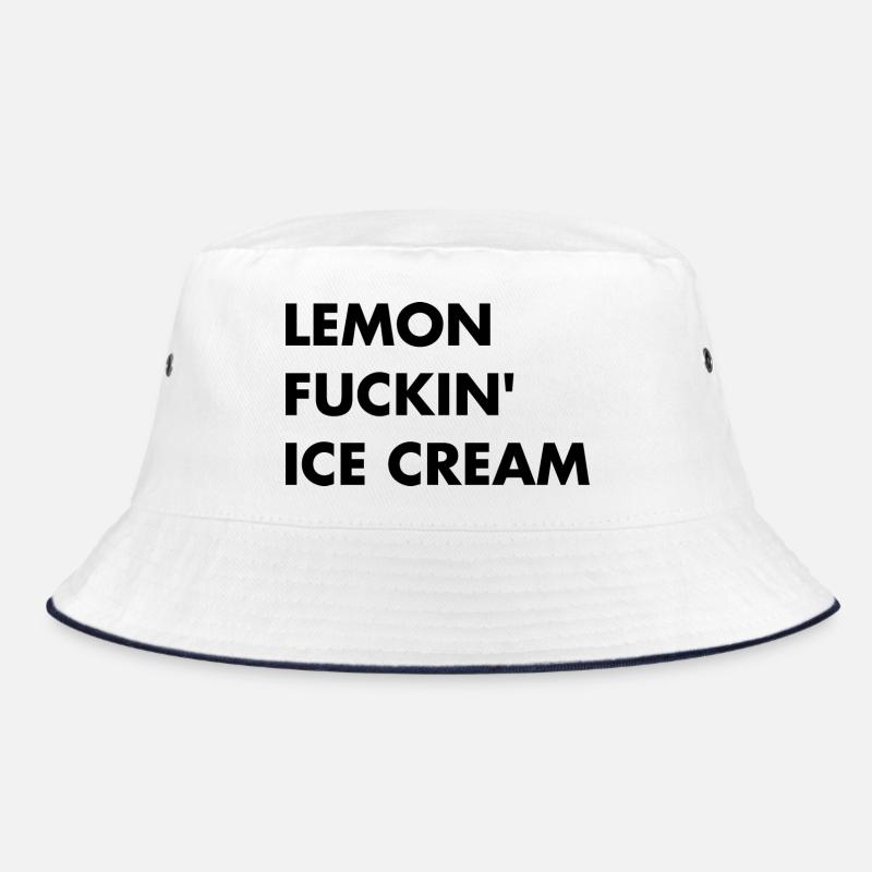 Lemon Cream - Black Lettering Bucket Hat
