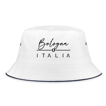 Italia - Bologna - Italien - Italy - Bucket Hat - white/navy - Front
