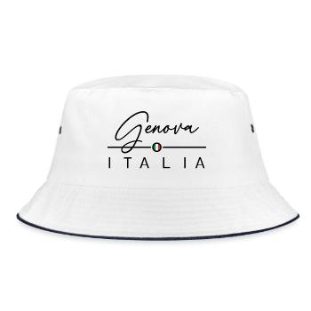 Italia - Genova - Genoa - Italien - Italy - Bucket Hat - white/navy - Front