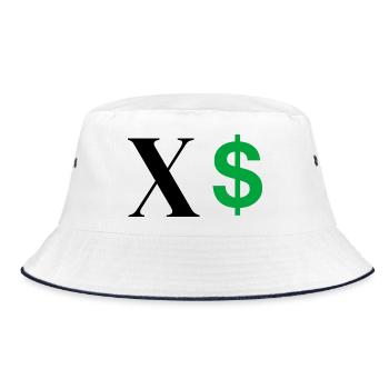 Lettre x dollar - Bob - blanc/marine - Devant