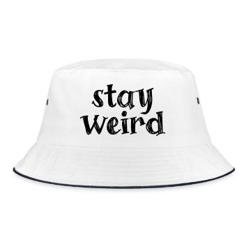 stay weird - Bucket Hat - white/navy - Front