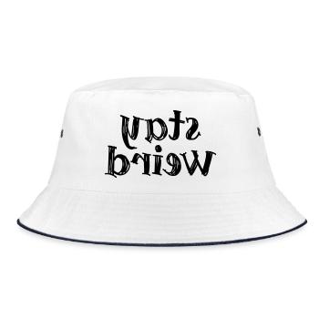stay weird - Bucket Hat - white/navy - Front