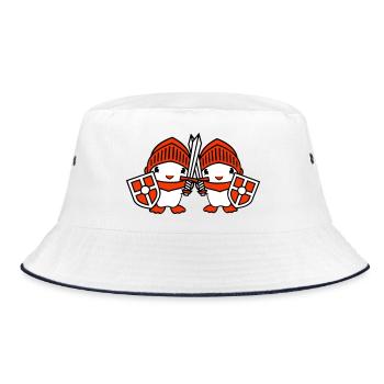 2 Ducks Knight Armor Épée Bouclier Casque Combattant - Bob - blanc/marine - Devant