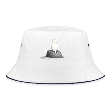 Sad Stone - Bucket Hat - white/navy - Front