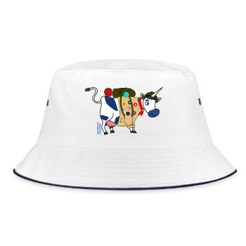 BAVARIAN UNICORN - Pfadfinder - Bucket Hat - Weiß/Navy - Vorne