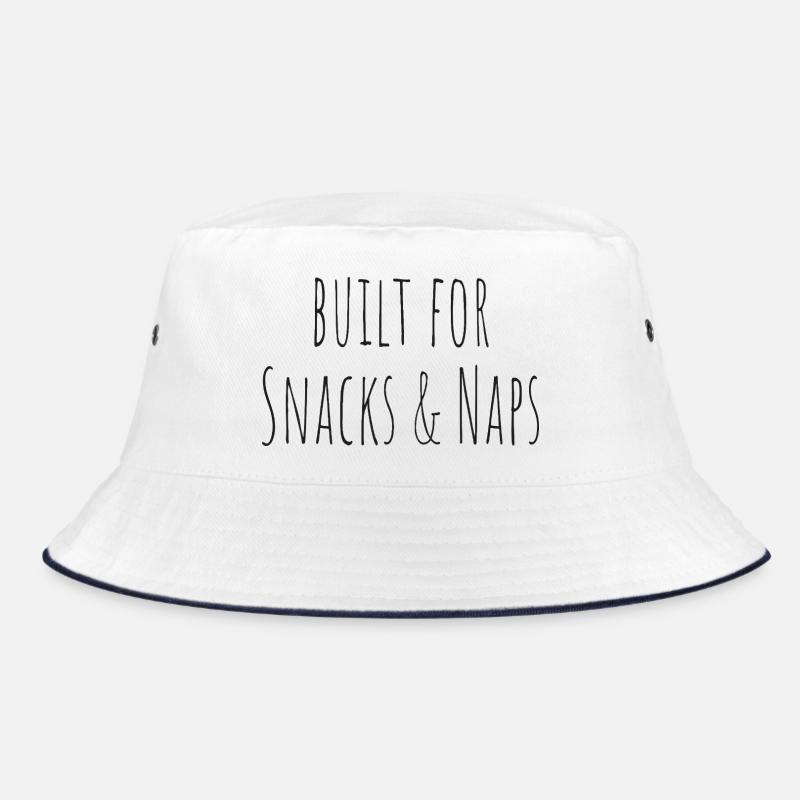 built for snacks and naps - Bucket Hat - Weiß/Navy