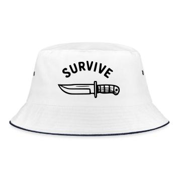 Survive - Couteau - Bob - blanc/marine - Devant