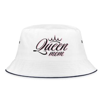 Mother of the Pink and Gold Queen - Bucket Hat - white/navy - Front