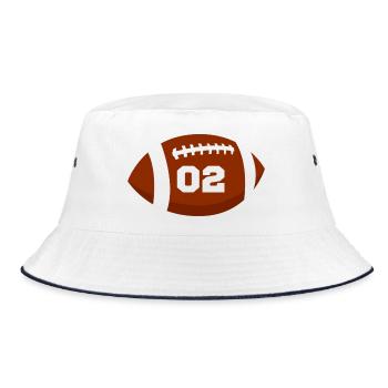Nummer 2 Rugby - Rugby zum 2. Jubiläum - Bucket Hat - Weiß/Navy - Vorne