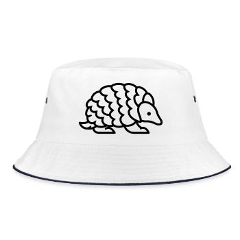 pangolin - Bucket Hat - white/navy - Front