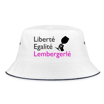 Liberté Egalité Lembergerlé - Bucket Hat - Weiß/Navy - Vorne