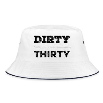 Dirty Thirty 30th Birthday - Bucket Hat - white/navy - Front