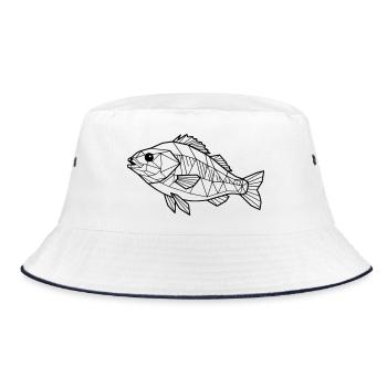 Perchoir géométrique Low Poly - Bob - blanc/marine - Devant