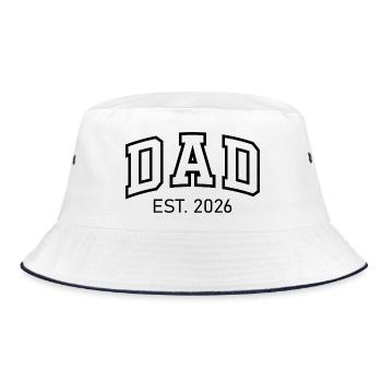 Dad Est. 2026 New Dad 2026 - Bucket Hat - white/navy - Front