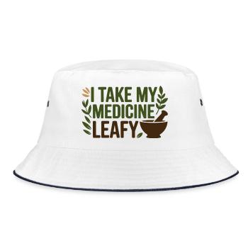 Herbalist I Take My Medicine Leafy Professional  - Bucket Hat - white/navy - Front
