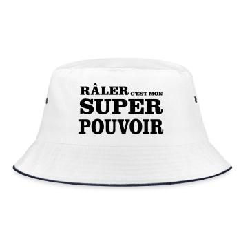 Complaining is my SUPERPOWER - Bucket Hat - white/navy - Front