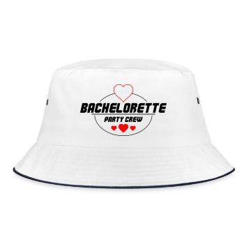Bachelorette Party Crew - Bucket Hat - Weiß/Navy - Vorne