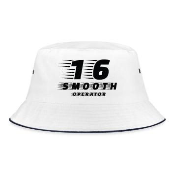 Smooth Operator 16 a fun password for the Formula fan - Bucket Hat - white/navy - Front