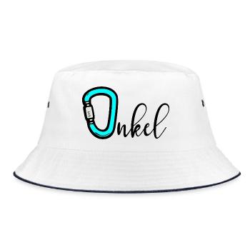 Camping Climbing Uncle - Bucket Hat - white/navy - Front