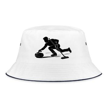 Joueur de curling sport Sports d’hiver Précision sur glace - Bob - blanc/marine - Devant
