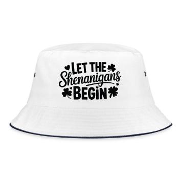 Lasst die Streiche beginnen - Bucket Hat - Weiß/Navy - Vorne