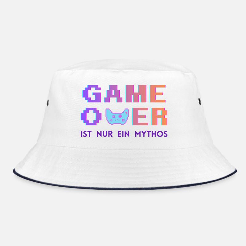 Game Over Mythos Pixel Gradient Bucket Hat