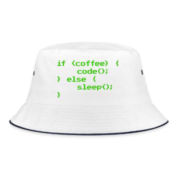 No Coffee No Code Programmer Computer Scientist - Bucket Hat - white/navy - Front