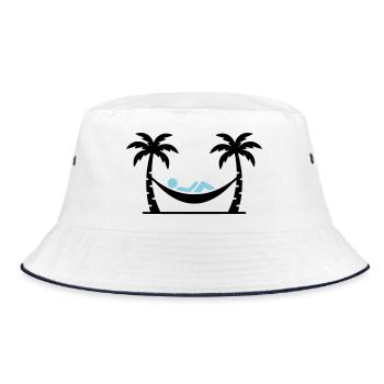 Hammock : Deux palmiers - Bob - blanc/marine - Devant
